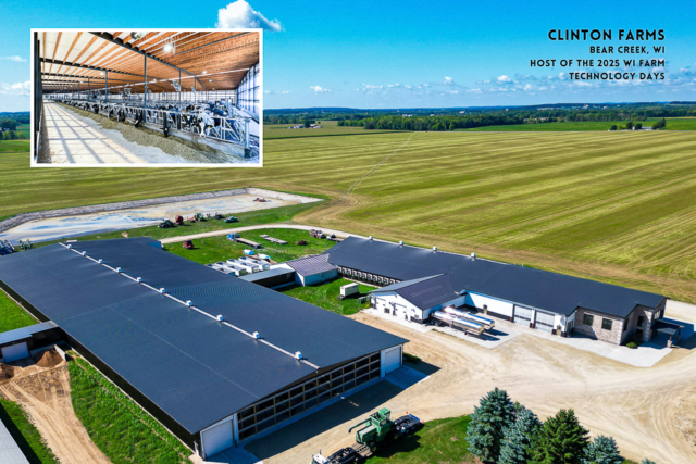 Agricultural Construction: Freestall Barn: Clinton Farms, Bear Creek, WI