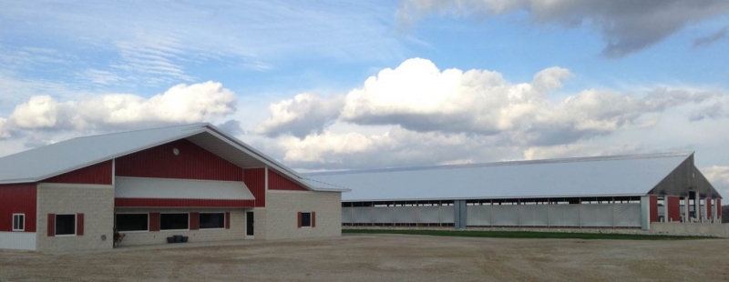 Agricultural Construction: Milking Parlor & Freestall Barn: Loehr Farms, LLC, Eden, WI