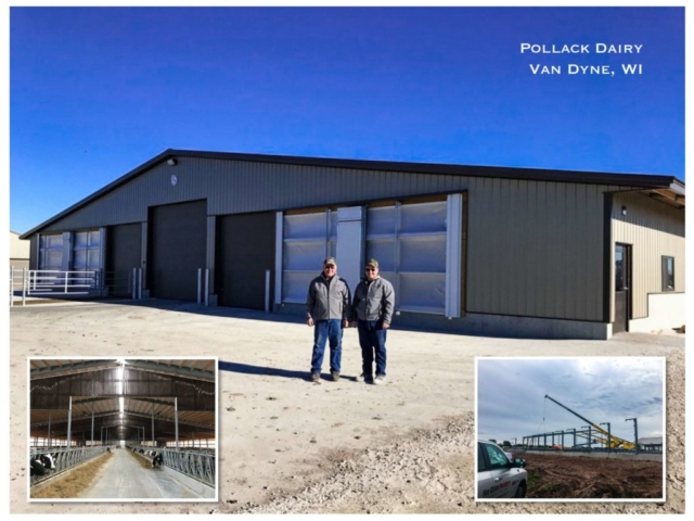 Agricultural Construction: Freestall Barn: Pollack Dairy, Van Dyne, WI