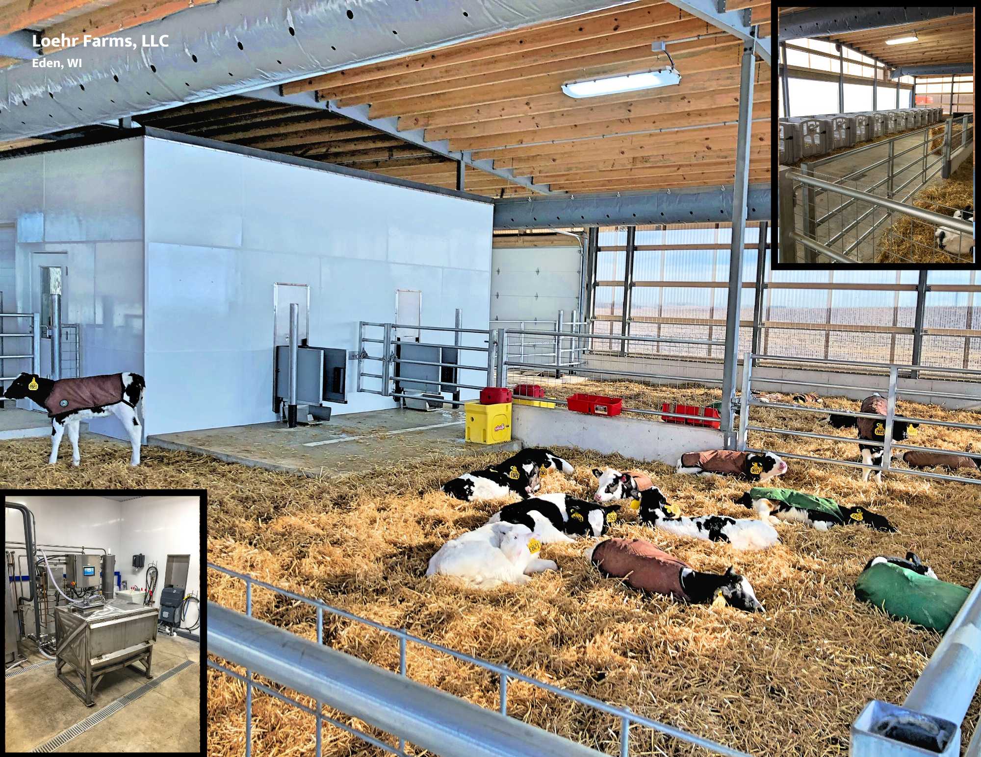 Agricultural Construction: Robotic Calf Barn: Loehr Farms, Eden, WI