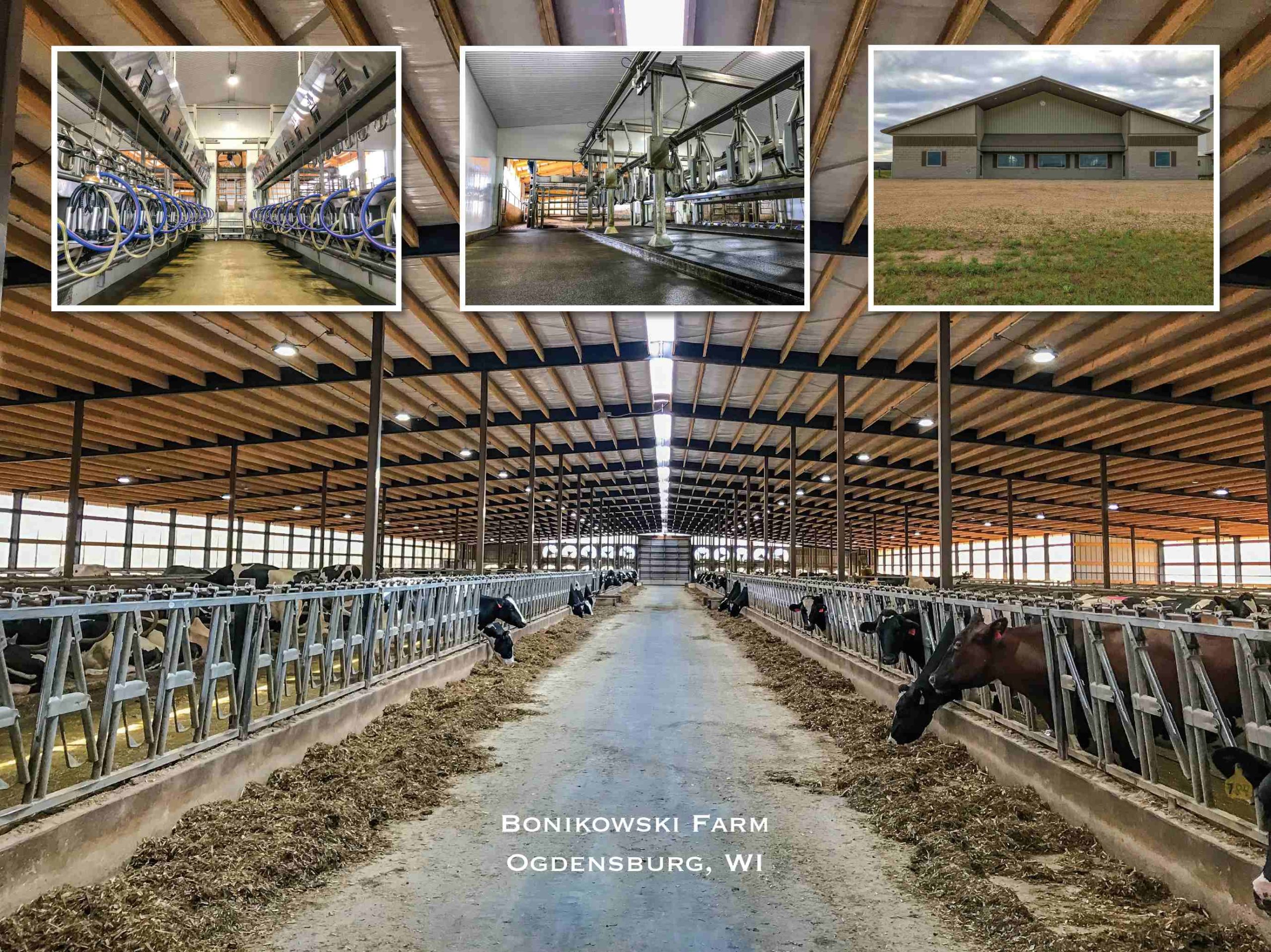 Agricultural Construction:  Freestall Barn Addition:  Bonekowski Farm, Ogdensburg, WI